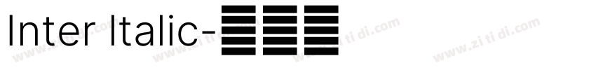 Inter ltalic字体转换